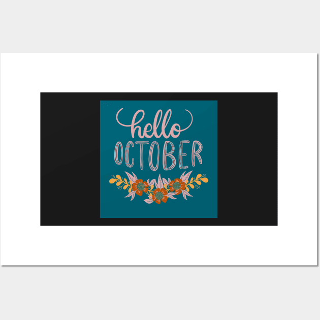 Hello October Wall Art by NewBranchStudio